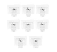 Kichvoe 8pcs Self Adhesive Curtain Rod Bracket Plastic Hooks for Single Rod Support Modern and Simple Style for Home and Kitchen Window Treatments