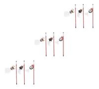 Kichvoe 9 Pcs Interactive Christmas Cat Feather Wand with Bell, Plush and Plastic Materials, for Indoor Cats and Kittens to Accompany Play and Stimulate Activity