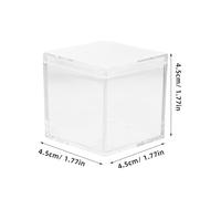 Kichvoe 9pcs Square Candy Storage Boxes Made of Ps Material with Lids, Mini Cube Containers to See Contents Clearly without Opening, for Party Favors and Decorative Storage