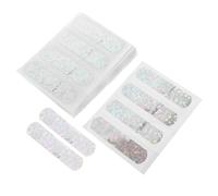 Kichvoe Adhesive Glitter Wound Plasters 100Pcs Breathable Vinyl Bandages for Cuts Grazes First Aid Use Family