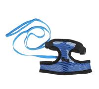 Kichvoe Adjustable Blue Breathable Mesh Chicken Harness and Leash Set for Poultry Walking, Comfortable Vest with Bow Tie, Suitable for Chickens, Ducks, and Geese, Size M Random Color