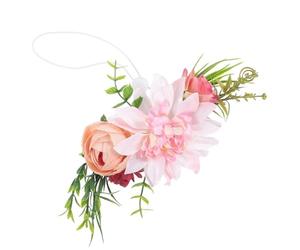 Kichvoe Adjustable Dog Wreath with Fresh Natural Fiber Flowers, Dual Function Pet Headwear for Puppy, Suitable for Wedding and Special Occasions, European and American Style Collar