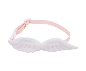 Kichvoe Adjustable Puppy and Dog Collar Featuring Decorative Angel Wing and Bow Tie, Lightweight Buckle Collar for Wedding and Outdoor Events, for Small Dogs and Cats