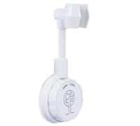Kichvoe Adjustable White Abs Shower Head Holder Bracket with Suction Cup Reusable Wall Mount Shower Stand for Bathroom Use for Easy Installation and Sturdy Support