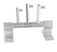 Kichvoe Aluminum Alloy 3-arm Swivel Towel Rack Wall-Mounted Rotating Storage Rack with Hooks, Space-Saving Bathroom and Kitchen Organizer, Silver