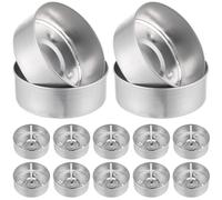 Kichvoe Aluminum Candle Tins with 2.5cm Cotton Wicks 150 Pieces Empty Tealight Candle Cups and Aromatherapy Metal Tea Light Holders Suitable for Home Décor and DIY Crafting