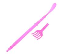 Kichvoe Back Scratcher Claw Shape Double End and Shoehorn Massager, Pink Plastic Itch Relief Tool Handheld Long Handle Multifunctional Body Scratching and Shoe Wearing Aid for Daily Use