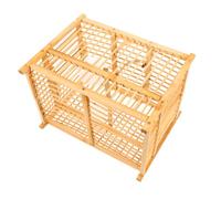 Kichvoe Bamboo Bird Cage for Birds Durable Easy to Clean Finch Carrier Spacious Double Layer Design for Cockatiels Budgies for Home Travel