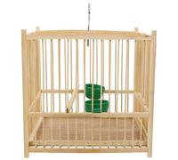 Kichvoe Bamboo Embroidered Eye Cage Small Bird Holder Woven Cage for Bird Indoor Outdoor Use