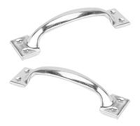 Kichvoe Barn Door Handles Practical Retro Style 150mm Silver Stainless Steel 2pcs Gate Handles with Comfortable Grip for Garage Doors