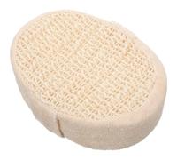 Kichvoe Bath Sponge Pad Body Scrubber with Cotton Linen Material, Beige, Perfect for Bathing and Spa Use to Remove Dead Skin Effectively