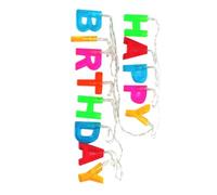 Kichvoe Battery Operated LED Letter Lamp String 1. Long with Assorted Colour PVC Decorative Birthday Party Light for Home and Office Window Party Random Color