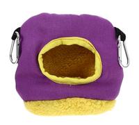 Kichvoe Bird Hammock House Cotton Purple Breathable Semi-closed Nest Bed for Bird Cage Suspension Ornament