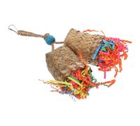 Kichvoe Bird Shredding Toy for Parrots Hanging in Cage Natural Wood Material Promoting Physical and Emotional Activity Bird Chewing Toy and Parrots Random Color