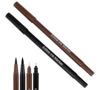 Kichvoe Black and Brown Edible Markers for 2pcs Dual Head Edible Baking Coloring Pens Food Coloring Markers for Decorating Fondant Biscuit
