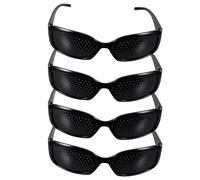 Kichvoe Black Frame Glasses for Eye Protection and Eyesight Improvement, Resin and PC Material, Anti-fatigue Design Suitable for Adults the Old, for Eye Training and Daily Use