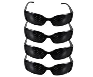 Kichvoe Black Frame Glasses for Eye Protection and Eyesight Improvement, Resin and PC Material, Anti-fatigue Design Suitable for Adults the Old, for Eye Training and Daily Use