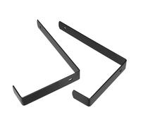 Kichvoe Black Iron Balcony Hanging Flowerpot Rack with Fine Workmanship and Smooth Surface, 1 Pair with 2 Anchors, Suitable for Living Room and Hosting Room