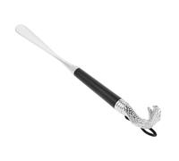 Kichvoe Black Long Handled Metal Snake Head Shoehorn Shoe Helper