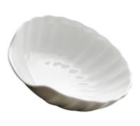 Kichvoe Bone China Shell-Shaped Salad Bowl, 6.5-inch Ceramic Household Fruit and Dessert Bowl for Kitchen Dining and Coastal Tableware