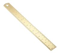 Kichvoe Brass Ruler Tools for Engineering and Score Measurement, Multi-functional Portable Straight Ruler with Metric Scale for Students and Office Drawing