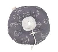 Kichvoe Breathable Grey Cat Elizabethan Collar Size L, Anti-lick Pet Protective Collar for Cats and Kittens Post Surgery