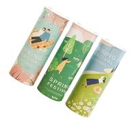 Kichvoe Car Tissues Cylinder Box 3pcs Soft Pulp Paper Round Tissue Holder for Hands on the Road