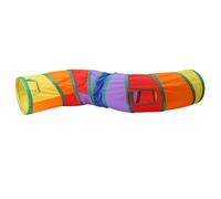 Kichvoe Cat Tunnel Foldable Lightweight Polyester and Steel Wire Tube Rainbow S-shaped for Play and Pet Supplies for Indoor Cats