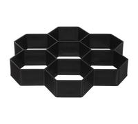 Kichvoe Cement Floor Tile Mold Hexagon Plastic DIY Reusable Path Maker for Garden Patio Paving Black Hexagonal Stepping Stone Mold