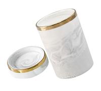 Kichvoe Ceramic Chopstick Holder Marble Pattern Decorative Utensil Crock Gold Edge Modern Design for Kitchen Organizing Space and Housewarming