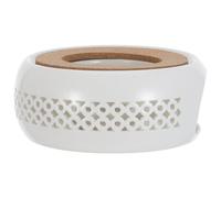 Kichvoe Ceramic Teapot Warmer for Efficient Warming of Tea with Candle Holder and Coffee and, Featuring Elegant White Porcelain and Wooden Base, for Home Decor and Hotels