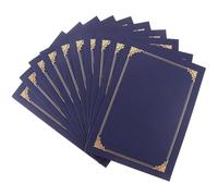 Kichvoe Certificate Holders 10Pcs Blue Paper Award Covers with Classic Design for Home and Office Document Protection