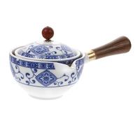 Kichvoe Chinese Ceramic Teapot 360 Rotation Tea Maker Porcelain Japanese Teapot with Side Handle Ceramic Single Pot Handheld for Loose Leaf Tea