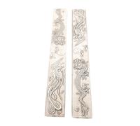 Kichvoe Chinese Dragon Phoenix Calligraphy Paperweights for Desk, 9-inch Metal White Copper Paper Weight for Office Stationery and Calligraphy Practice