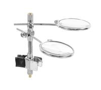 Kichvoe Clip on Double Lens Magnifier 25mm Glass Loupe with Metal Frame and Soft Rubber Lining Compact Design Clarity for Watchmaking and Detailed Tasks On-the-go Use