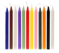 Kichvoe Colored Candles Colored Taper Candles 12Pcs Dripless Tall Tapered Candle Chime and Spell Candles for Casting Chimes Rituals Spells Witchcraft Wiccan Supplies Wedding Candles 16 * 1.2cm