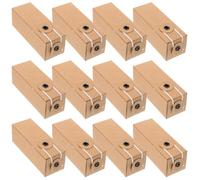 Kichvoe Cosmetics Packing Boxes for Wrapping and Storage 12pcs Kraft Paper Space-saving Compact and Portable Design in Khaki Colour for Lipstick and Aromatherapy Products