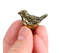 Kichvoe Creative Bird Statue Retro Sparrow Figurine Brass Decoration for Office Shelf Car Decoration Mini Ornament 0.86 X 0.63 X 0.55 in