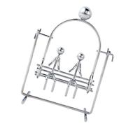 Kichvoe Creative Iron Balance Ball Tumbler Swing Desktop Ornament Dynamic Physics Decorative Home Office Stress Relief Figure