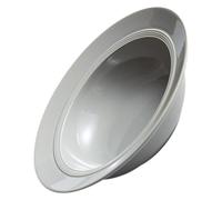 Kichvoe Creative Nordic Style Rimmed Ceramic Pasta Plate, Deep Soup and Salad Dish, Light Grey Porcelain Bowl for Western Cuisine, Household Serveware