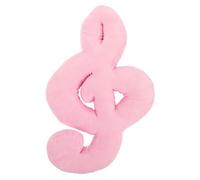 Kichvoe Creative Pink Musical Note Pillow for Music Lovers, Plush Fabric and Pp Cotton with Ergonomic Support, Versatile Decorative Cushion for Bedroom Or Office, Stylish Kawaii Design