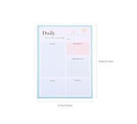 Kichvoe Daily Planner Notepad with Removable Pages, Green Paper Office Desktop Schedule Planner for Assigning Tasks and Motivating to Achieve Goals, for Work and Personal Organisation
