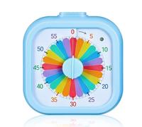 Kichvoe Digital Visual Timer for Teachers and Students with Silent Non-ticking Design, Square Plastic Timekeeping Device for Study and Cooking, 60-minute Countdown Timer for Classroom