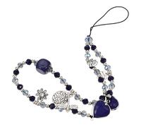 Kichvoe DIY Beaded Phone Chain Anti Lost Phone Chain Decorative Camera Lanyard Easy Installation Acrylic Alloy Material Beautiful Creative Style Blue Colorful Design for USB Flash Drives