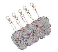 Kichvoe DIY Diamond Art Skull Keychain Creative Pendant for Cute Chic Skull Design Portable DIY Supply for Personalization and Relationship Building