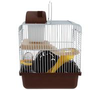 Kichvoe Double Layer Small Castle Luxury Hamster Cage Pet Cage Stable Play on Fashion Sturdy Premium Plastic Material Floor Use for Hamster Pet Random Color