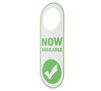 Kichvoe Double Sided Door Knob Hanger Sign Pvc Material with Included Hook, Highly Visible Do Not Disturb Door Sign for Effective Communication for Business Offices and Conference Rooms