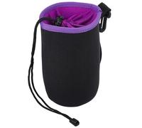 Kichvoe Drawstring Lens Case Pouch for DSLR Camera Lens Neoprene Waterproof Protective Case with Belt Loop Snap and Swivel Clip Convenient Transport Moisture Protection for Photography