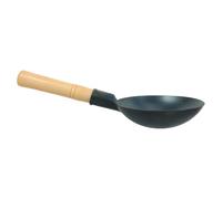Kichvoe Egg Frying Pan Small Round Iron Pan Black with Wooden Handle for Baking and Cooking, Tapas and Cheese