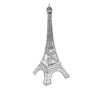 Kichvoe Eiffel Tower Figurine Metal Building Model Silver Zinc Alloy Statue